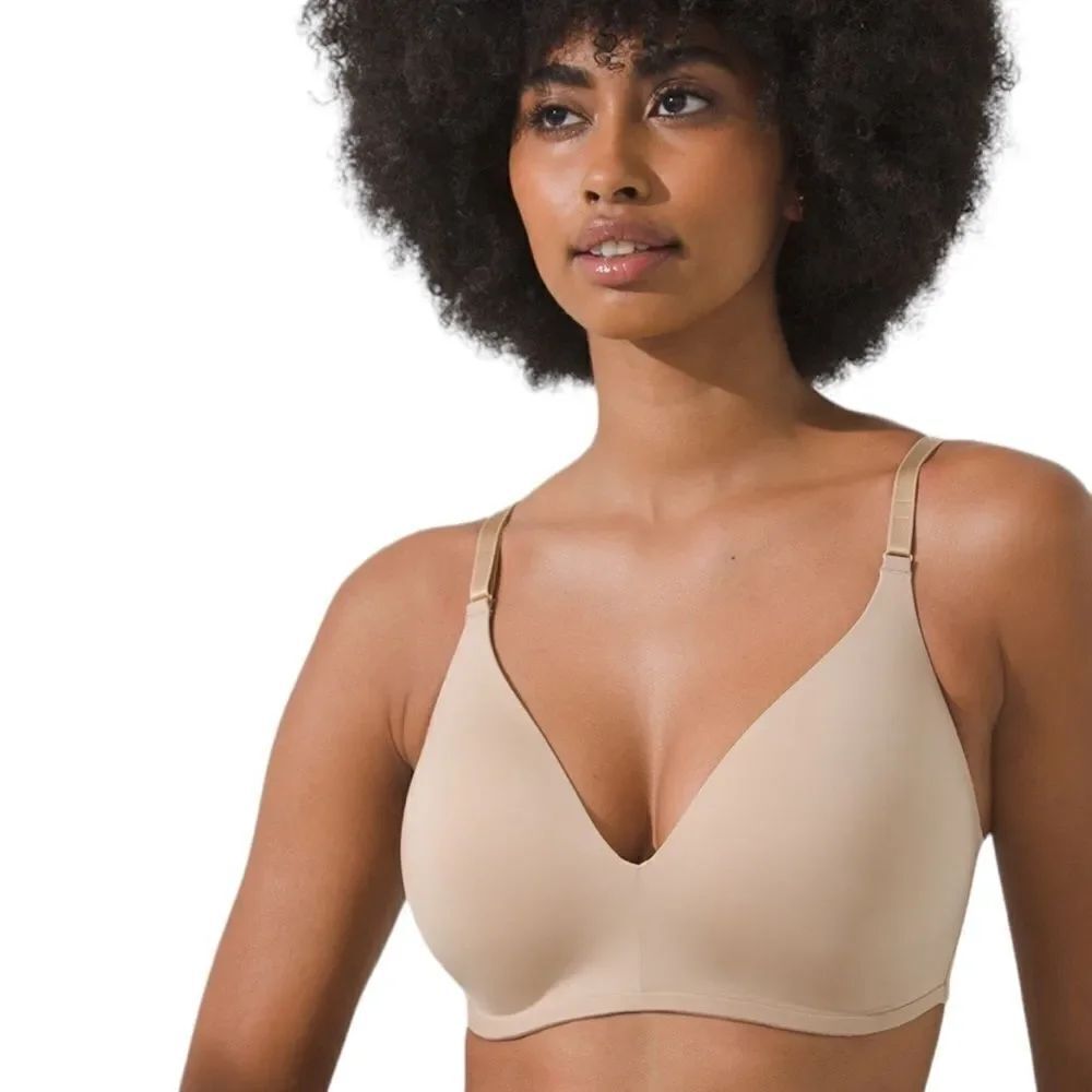 Soma Vanishing 360 wireless beige tan bra size 38D